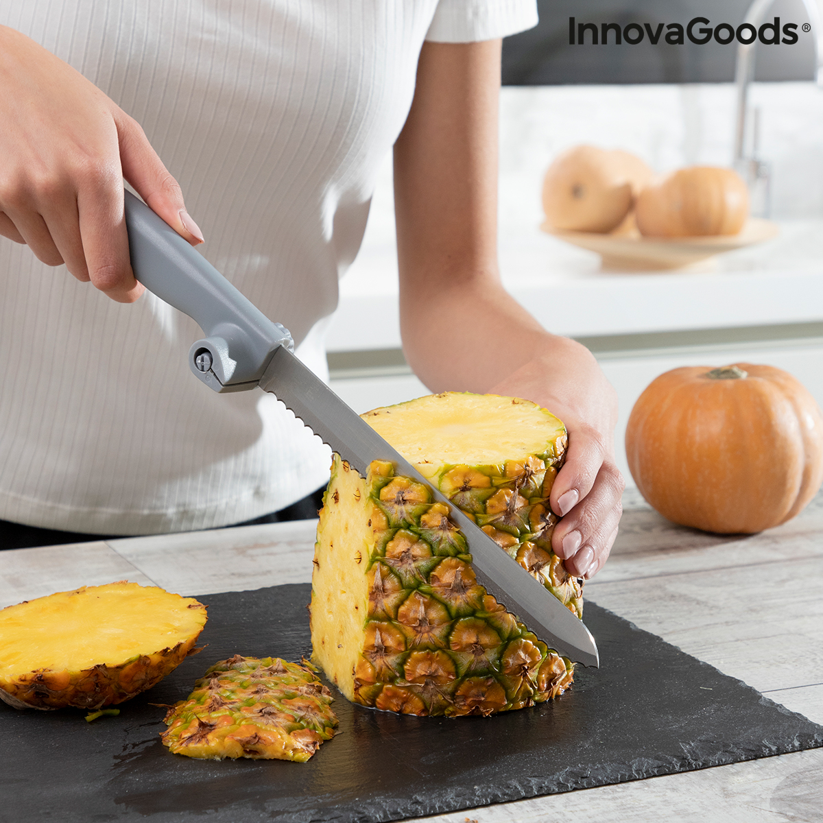 Brödkniv med justerbar skärguide Kutway InnovaGoods - 7