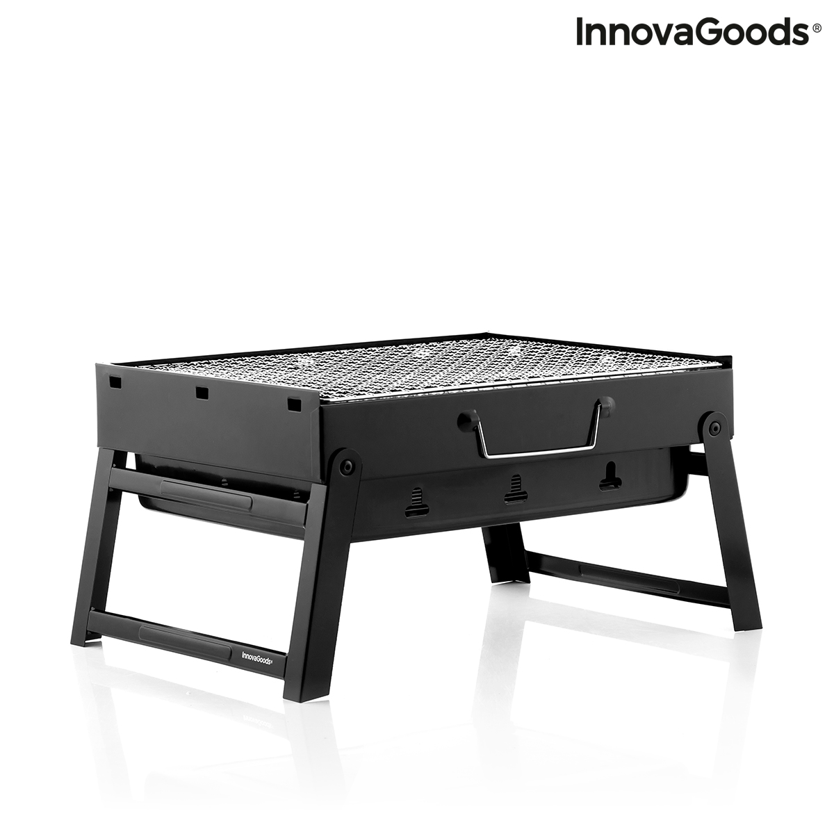 Hopfällbar bärbar kolgrill för användning med träkol BearBQ InnovaGoods - 4