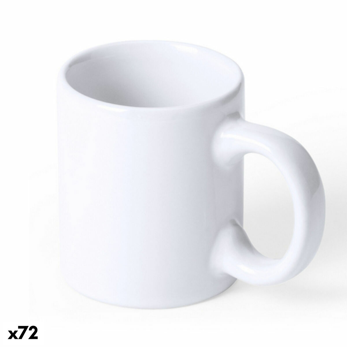 Keramikmugg 145194 Vit (80 ml) (72 Antal), Färg: Vit