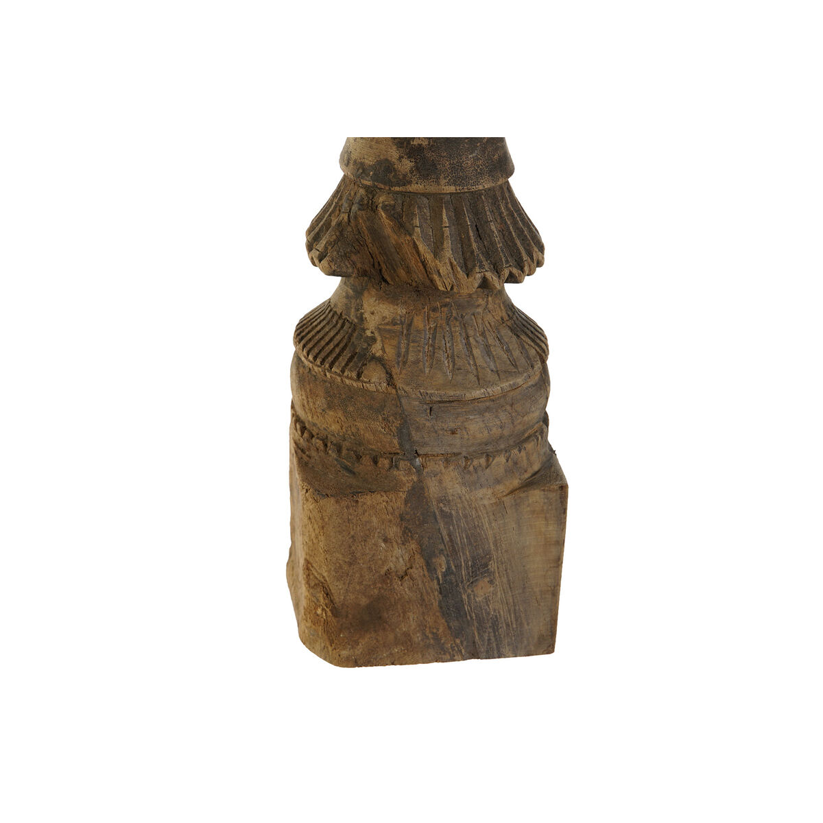 Ljusstakar Home ESPRIT Naturell Trä 8 x 8 x 50 cm (2 antal) - 2