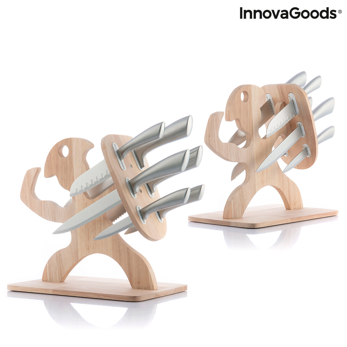 Knivset med trähållare Spartan InnovaGoods 7 Delar - 5