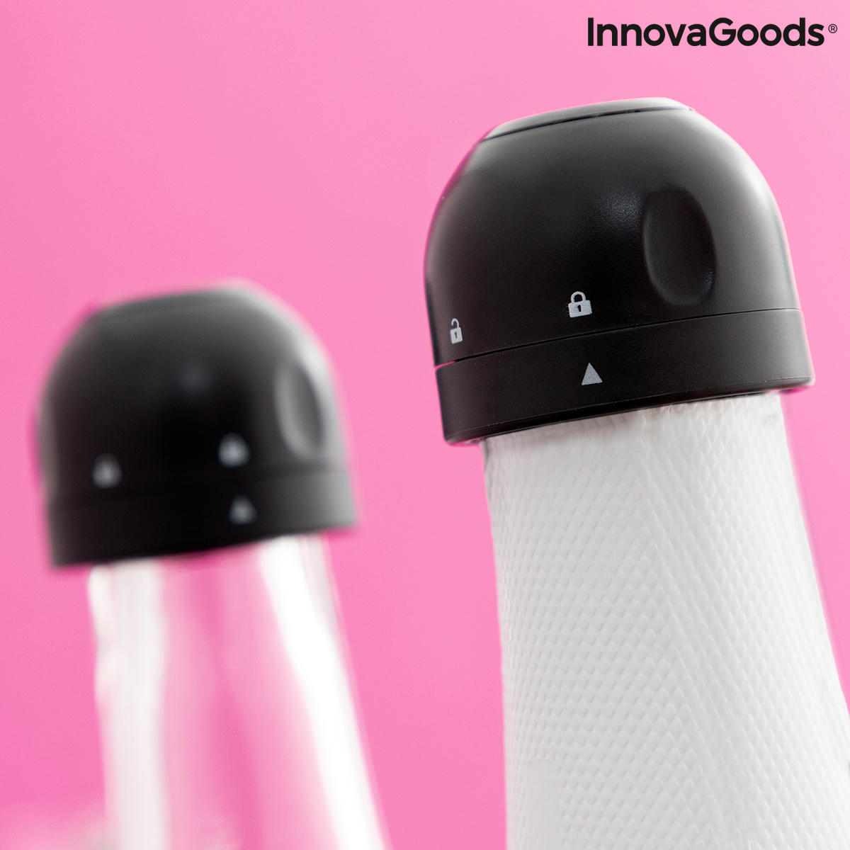 Uppsättning av champagneproppar Fizzave InnovaGoods Förpackning med 2 masker - 15