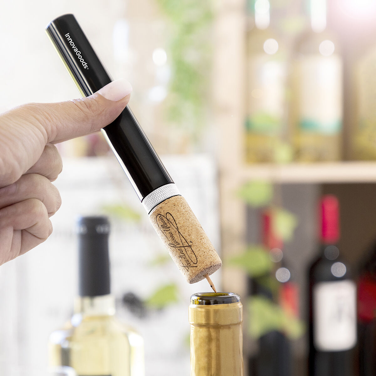 Lufttryckskorkskruv för vin Dewino InnovaGoods - 9