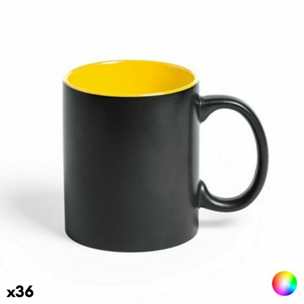 Keramikmugg Top Can Cap 145290 (350 ml) (36 antal), Färg: Gul