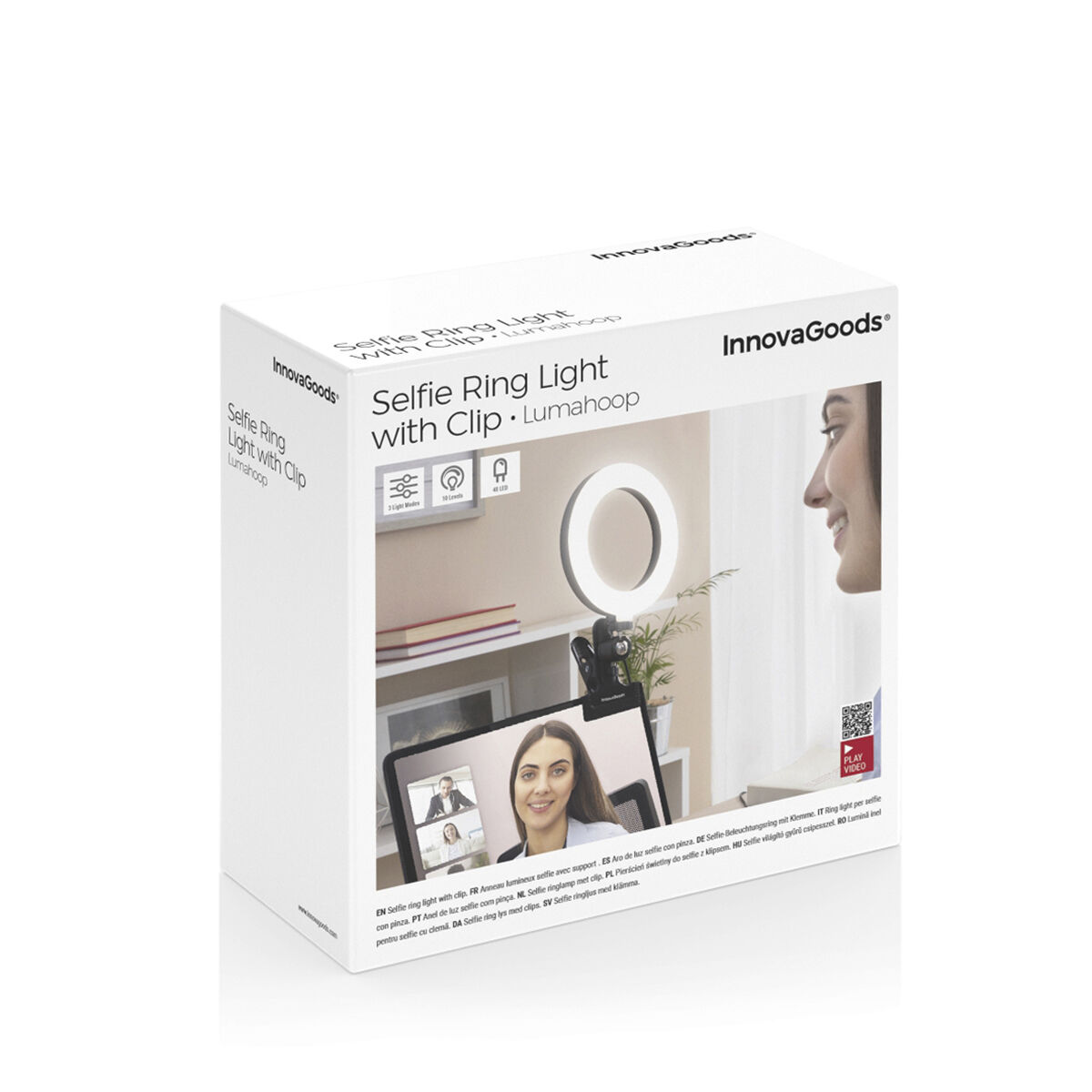 Selfie-ring med hållklämma Lumahoop InnovaGoods - 5