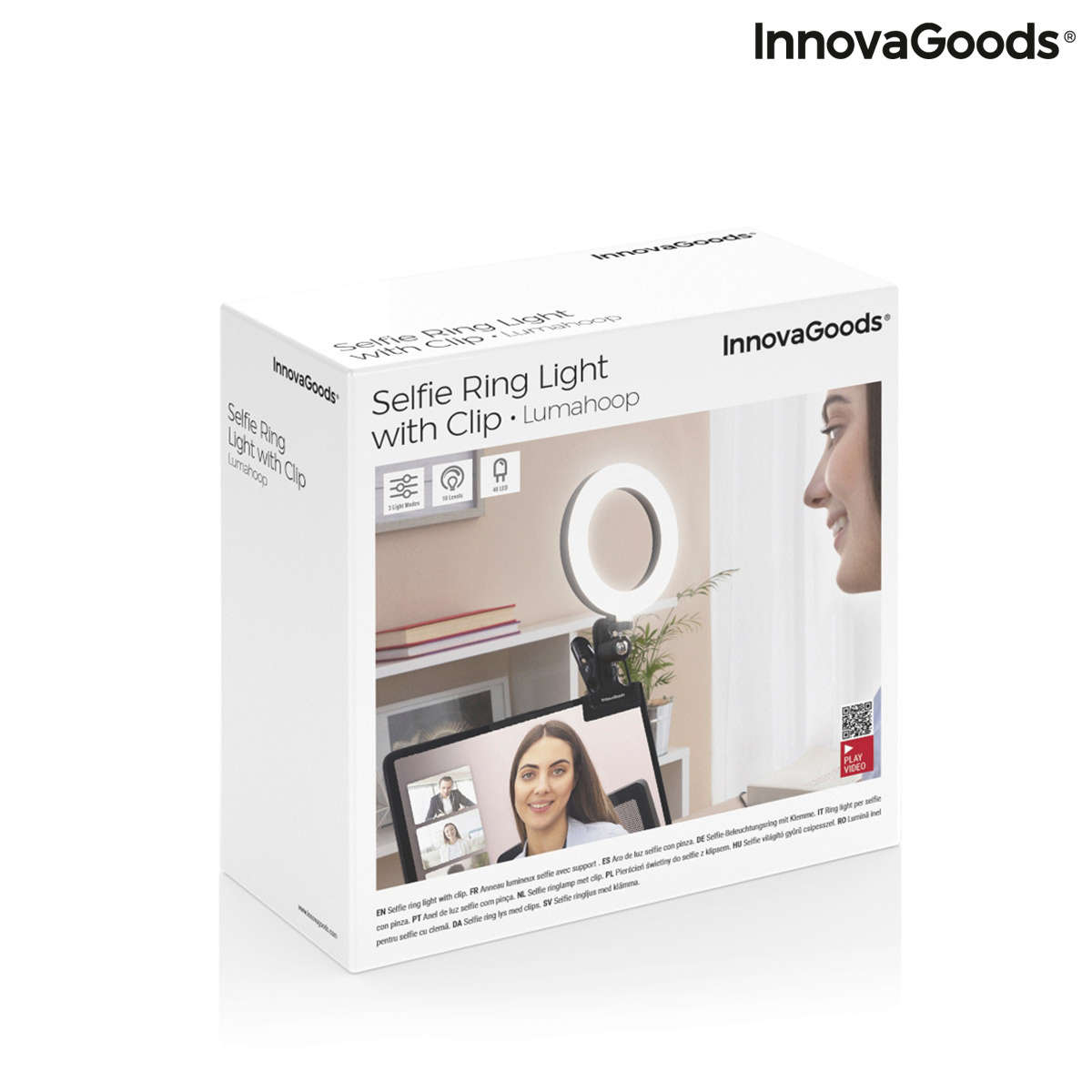 Selfie-ring med hållklämma Lumahoop InnovaGoods - 2