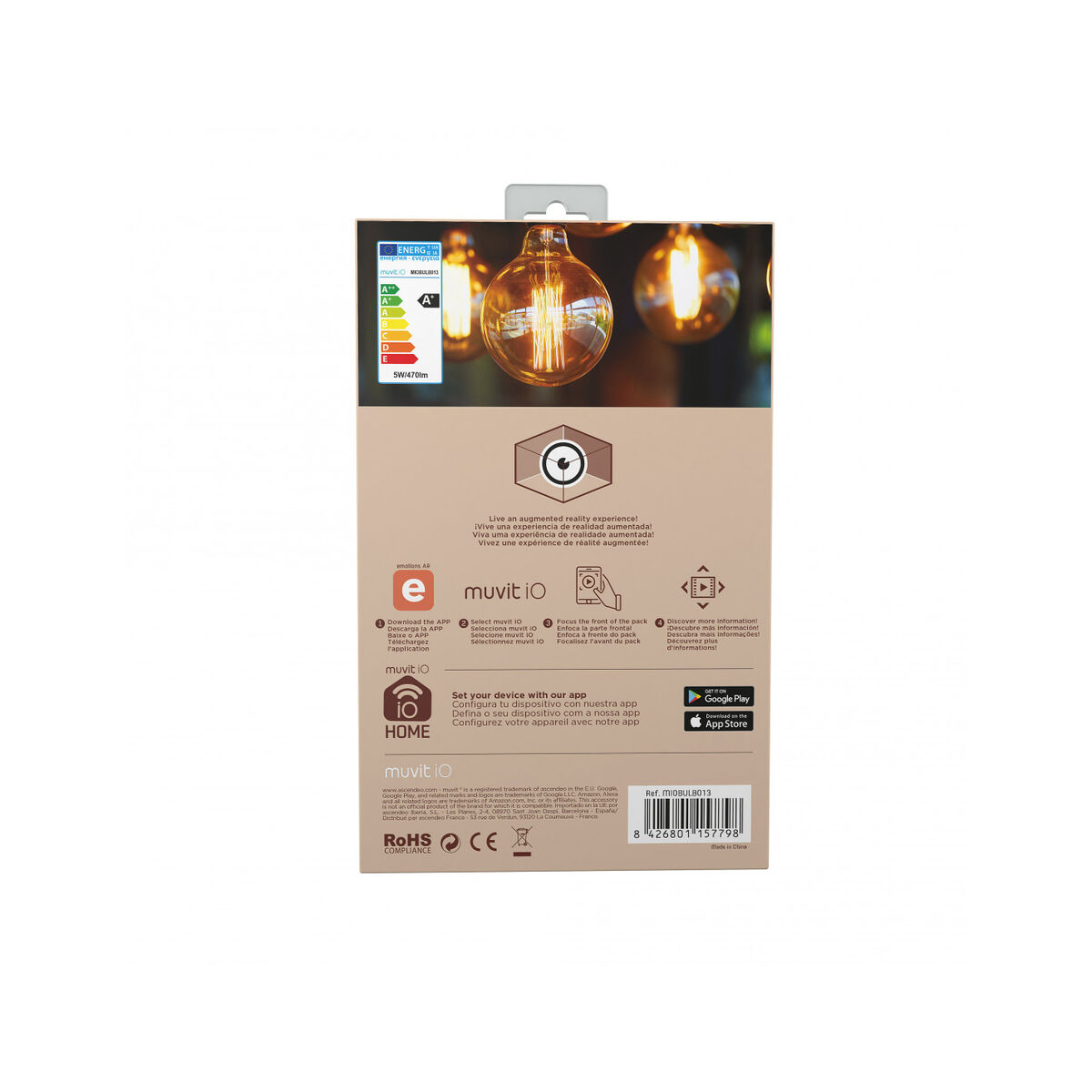 Smart-Lampa Muvit iO E27 5 W - 4