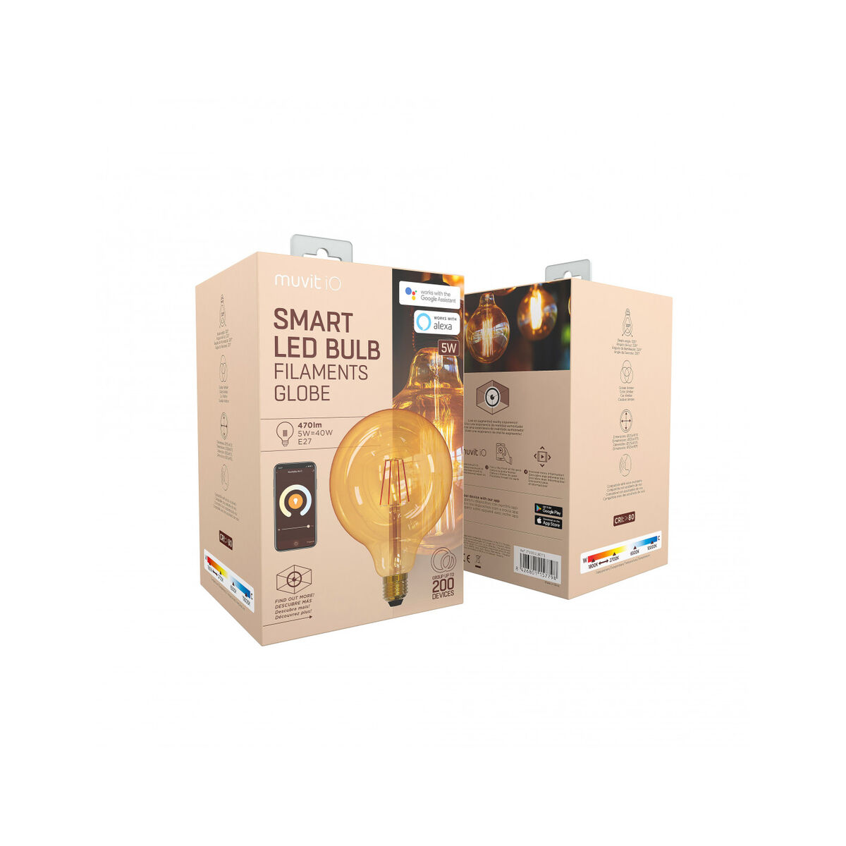 Smart-Lampa Muvit iO E27 5 W - 3