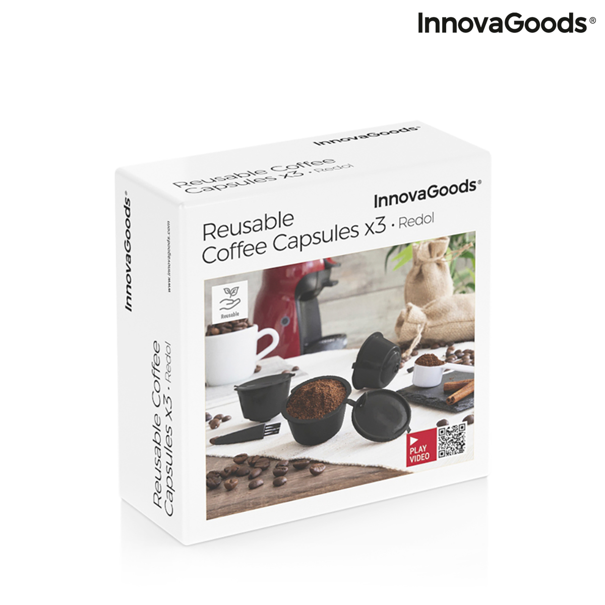 Uppsättning med 3 återanvändbara kaffekapslar Redol InnovaGoods - 2