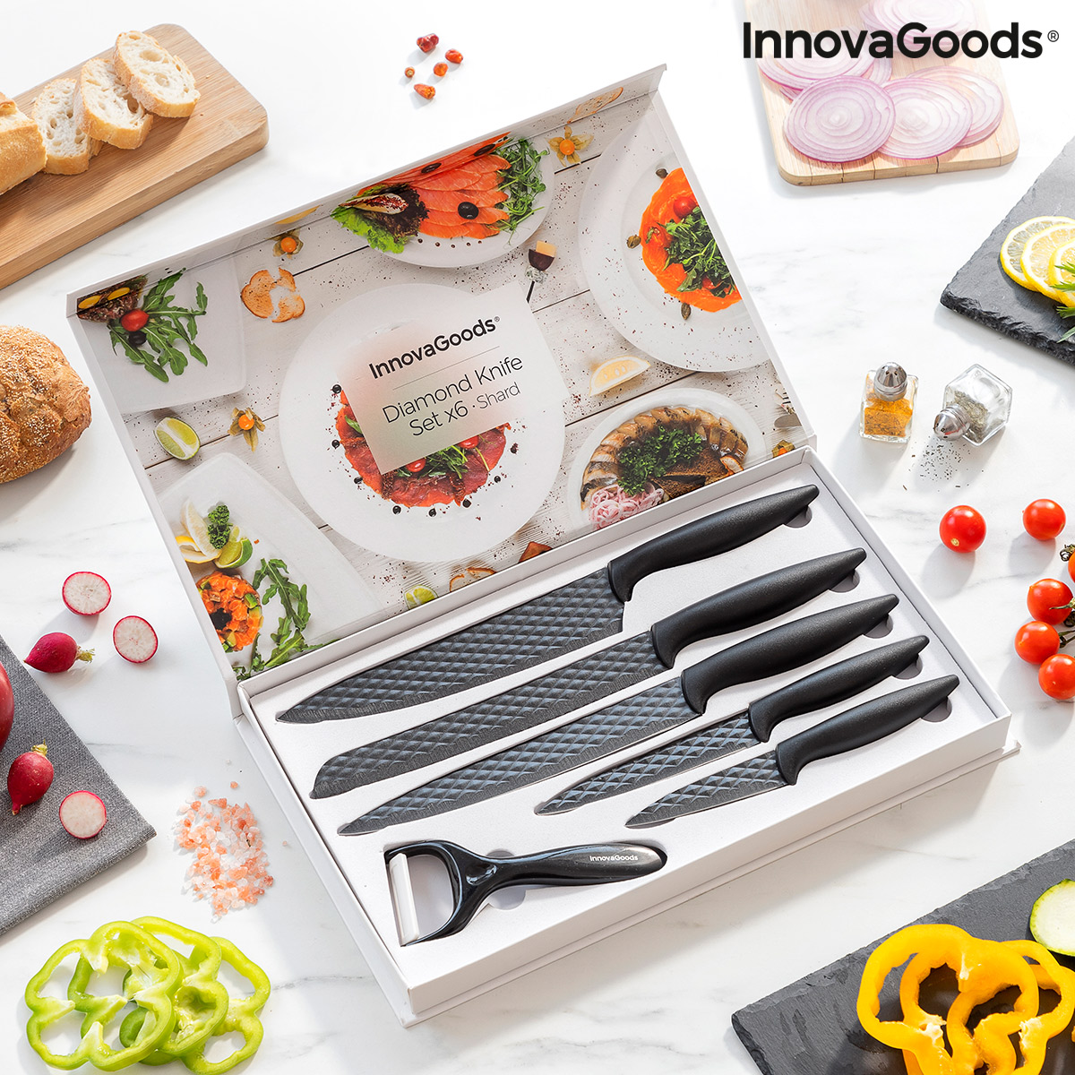 Set av Diamantknivar Shard InnovaGoods 6 Delar