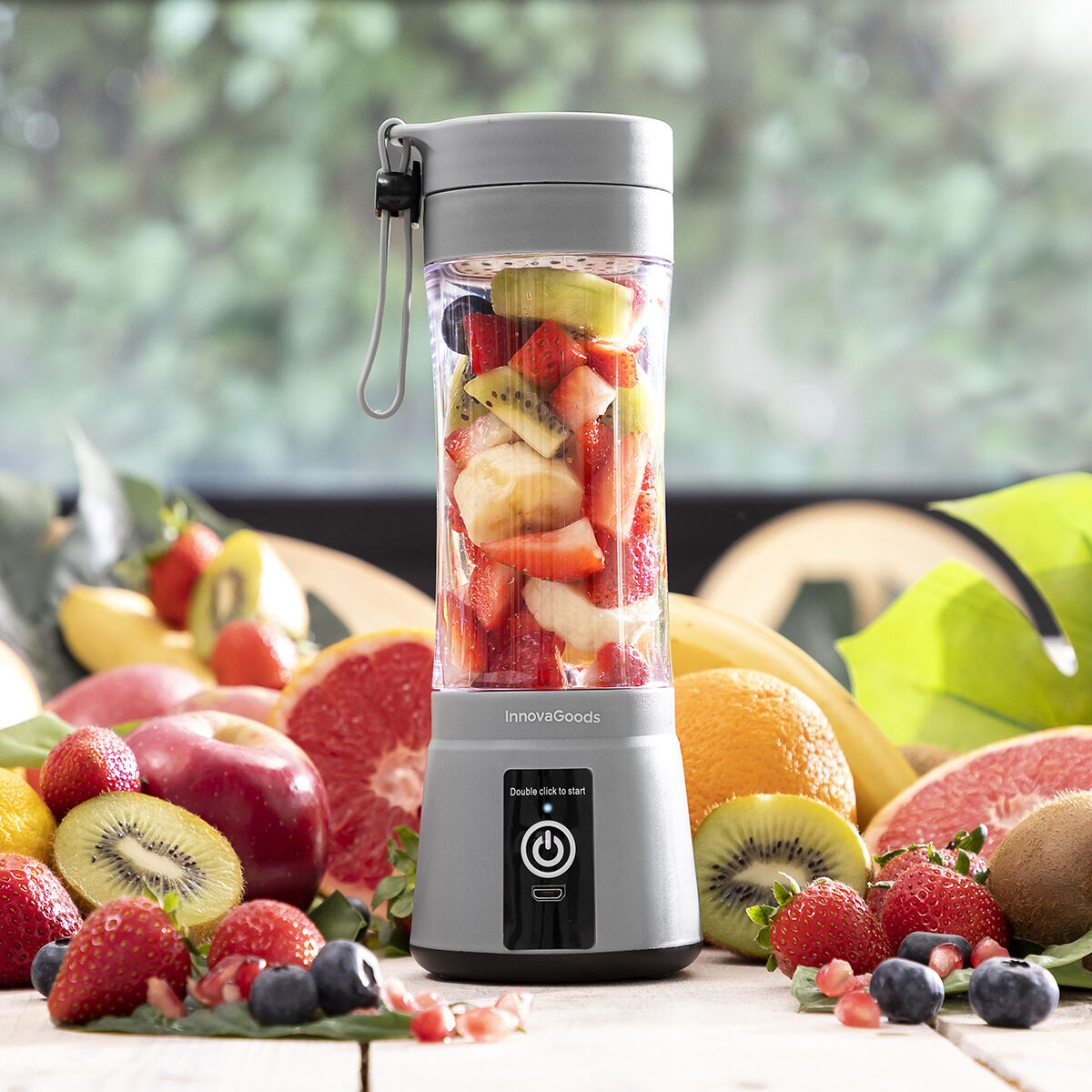 Mixer med bärbar och uppladdningsbar behållare Frubler InnovaGoods - 4