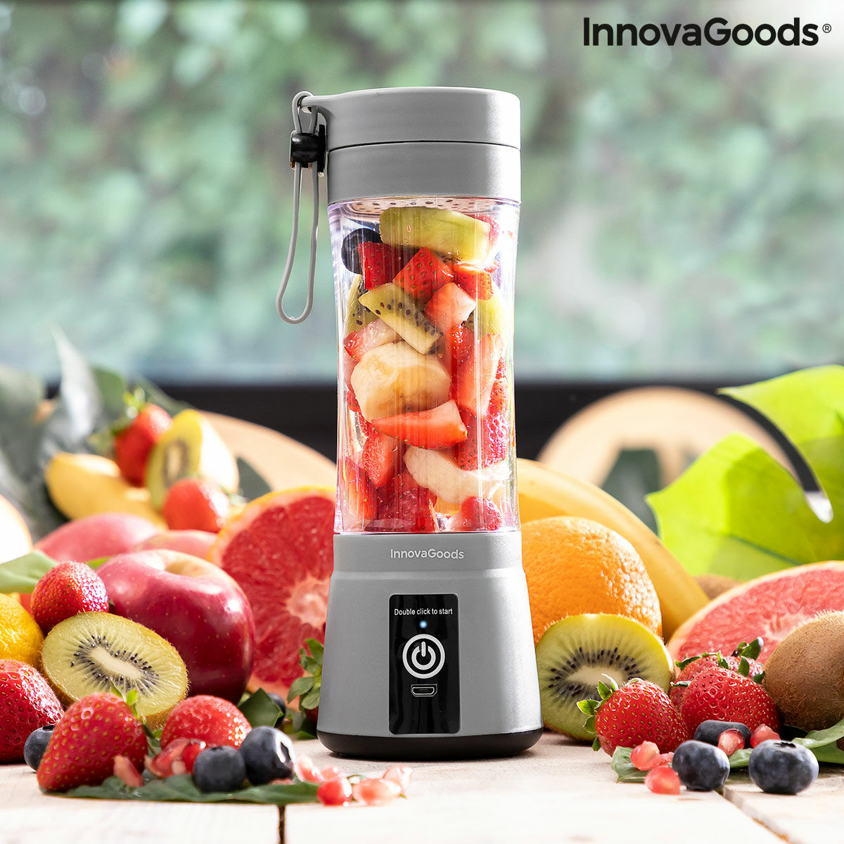 Mixer med bärbar och uppladdningsbar behållare Frubler InnovaGoods