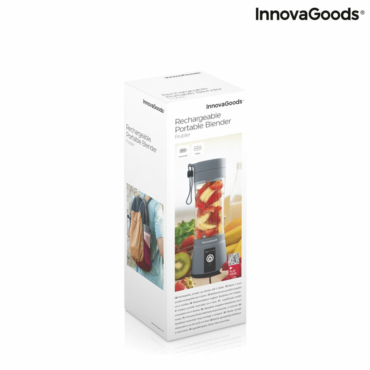 Mixer med bärbar och uppladdningsbar behållare Frubler InnovaGoods - 2