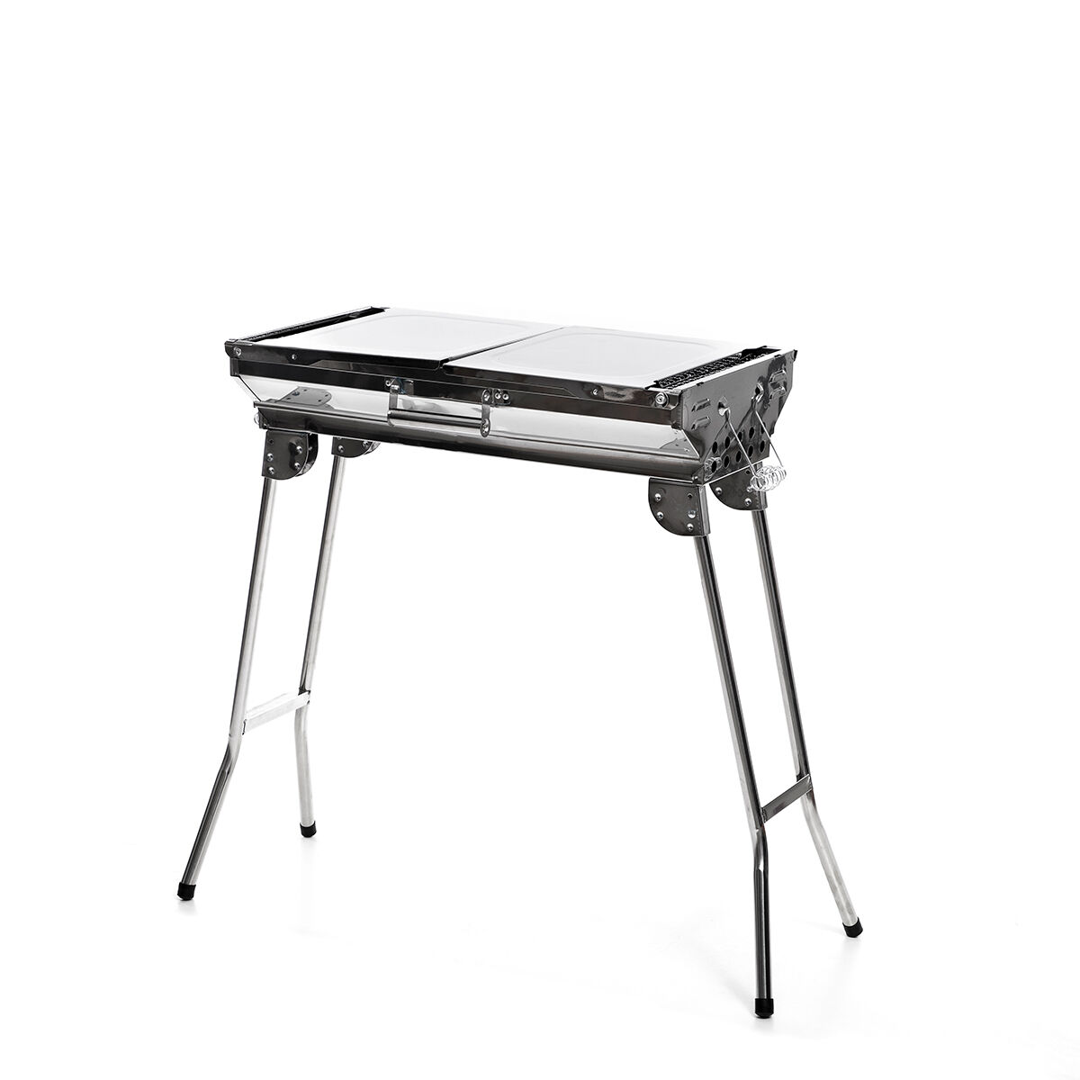Hopfällbar Kolgrill i Rostfritt Stål ExelQ InnovaGoods - 4