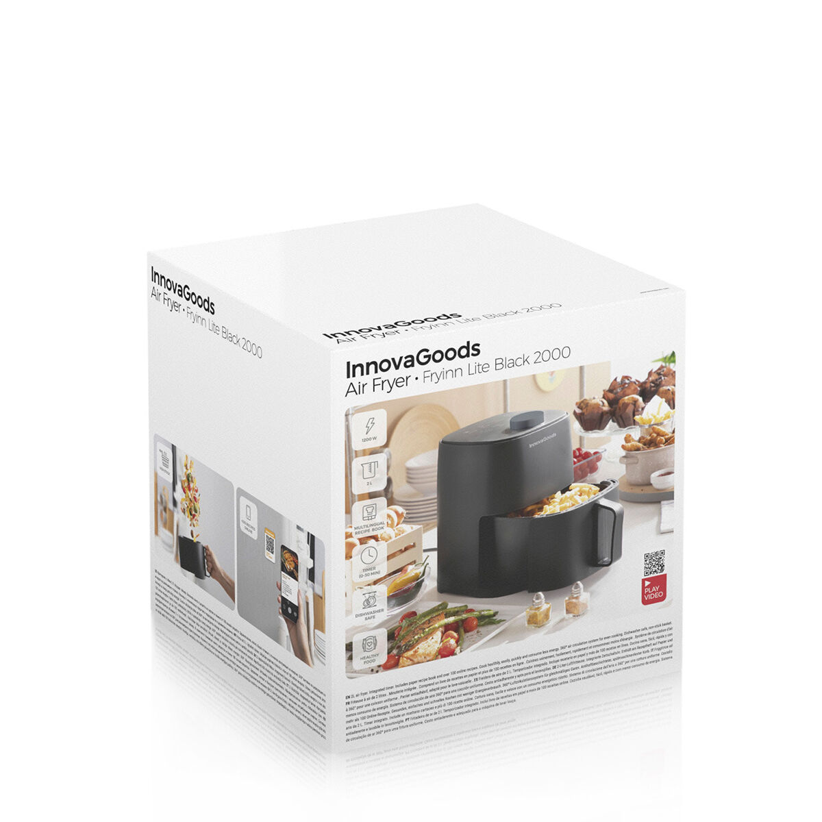 Oljefri Fritös InnovaGoods Fryinn Lite 2000 Svart 1200 W 2 L - 2