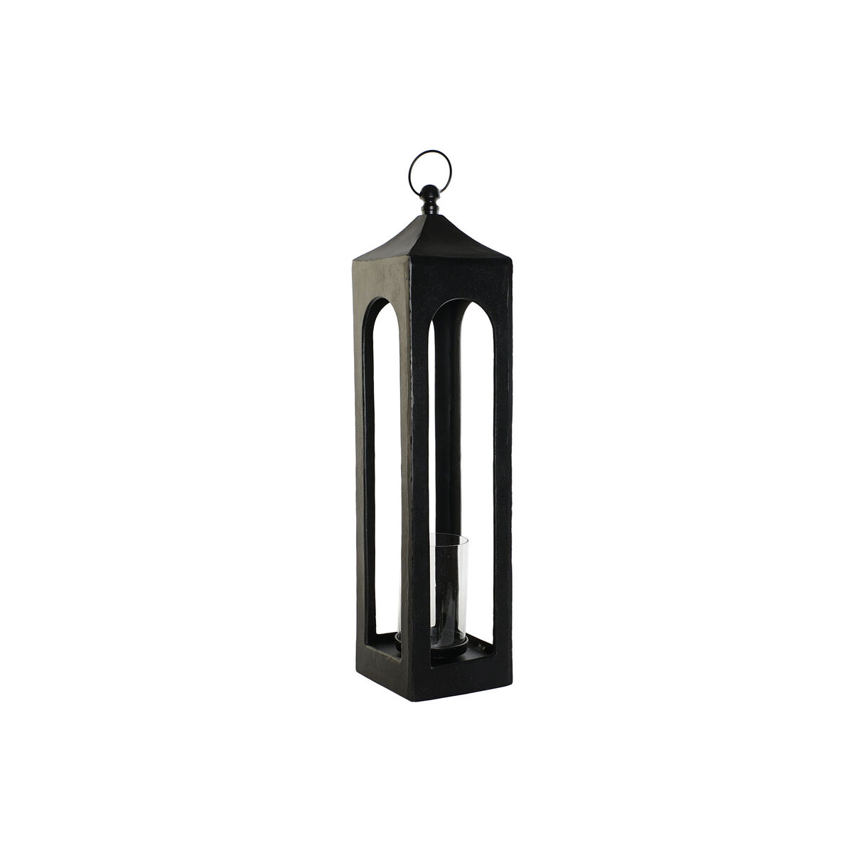 Lykta DKD Home Decor Svart Aluminium Glas 21 x 21 x 91 cm