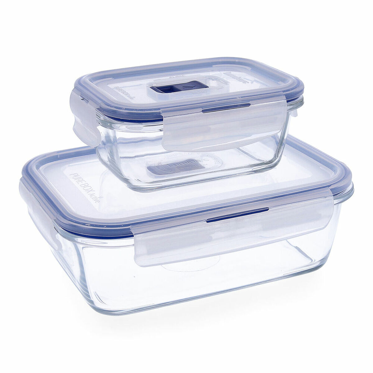 Lunchlådor, set Luminarc Pure Box Glas Dvobarvna (2 Delar) - 2