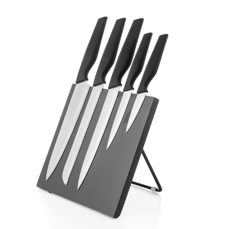 Knivar med magnetställ Bravissima Kitchen (6 delar), Färg: Svart - 7