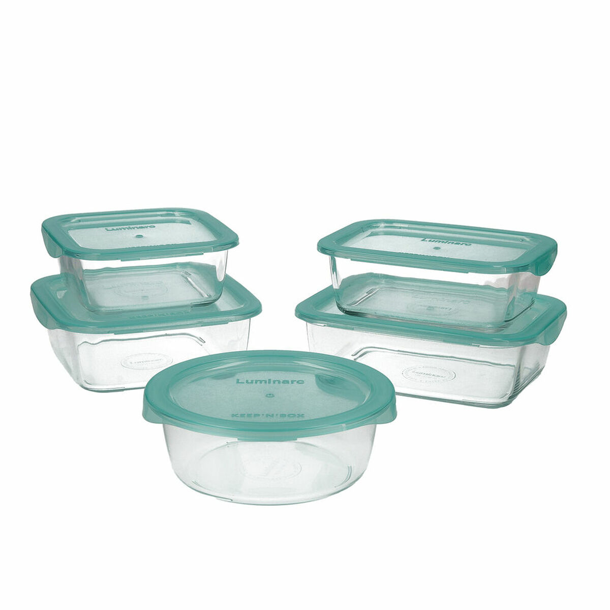 Lunchlådor, set Luminarc Keep'n Lagon Glas Dvobarvna (5 pcs) - 3