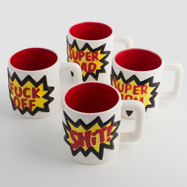 Keramikmugg Slogans, Design: Fuck off - 5