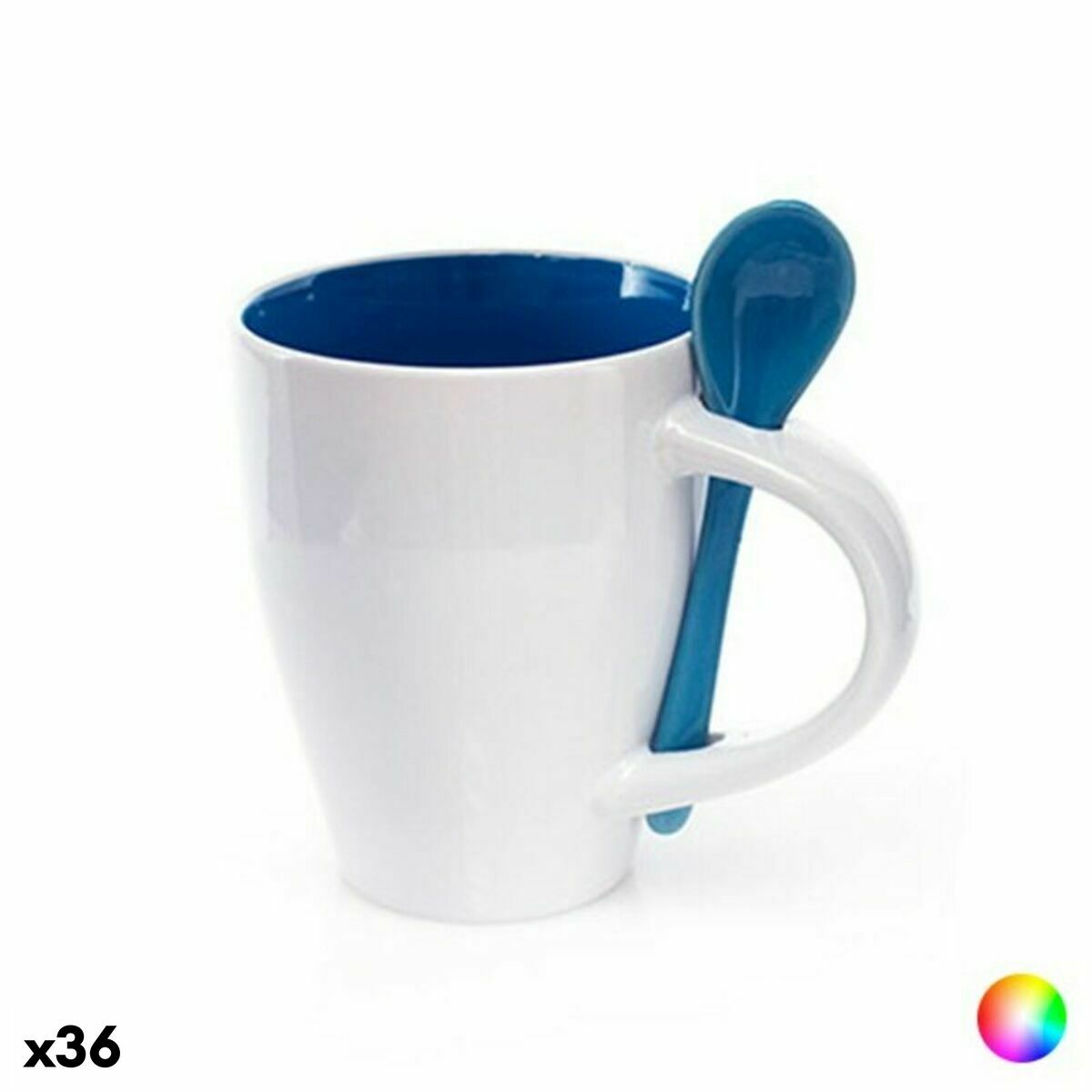 Mugg med Tesked Top Can Cap 149459 (350 ml) (36 antal), Färg: Grön