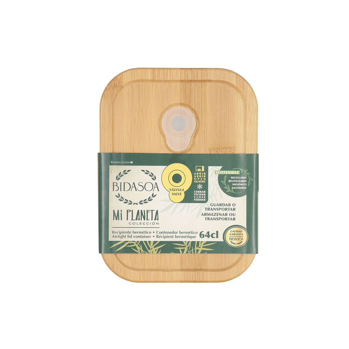 Lunchlåda Bidasoa Miplaneta 640 ml Transparent Glas - 2