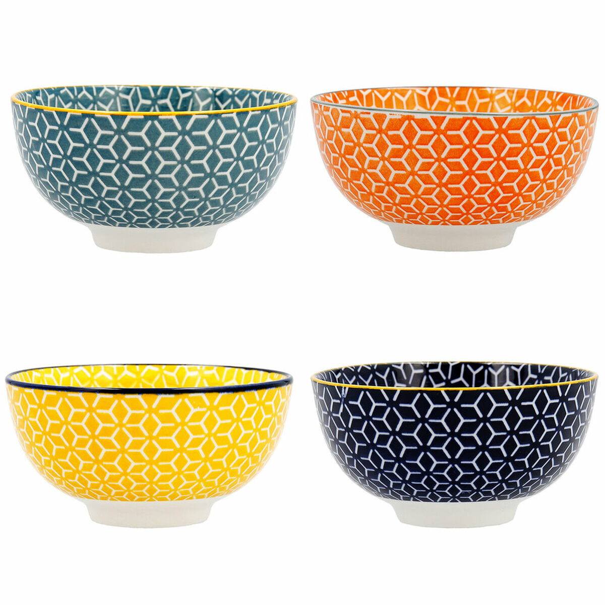 Skålset Quid Pippa Fördrink Keramik Multicolour (11 cm) (4 antal) - 4