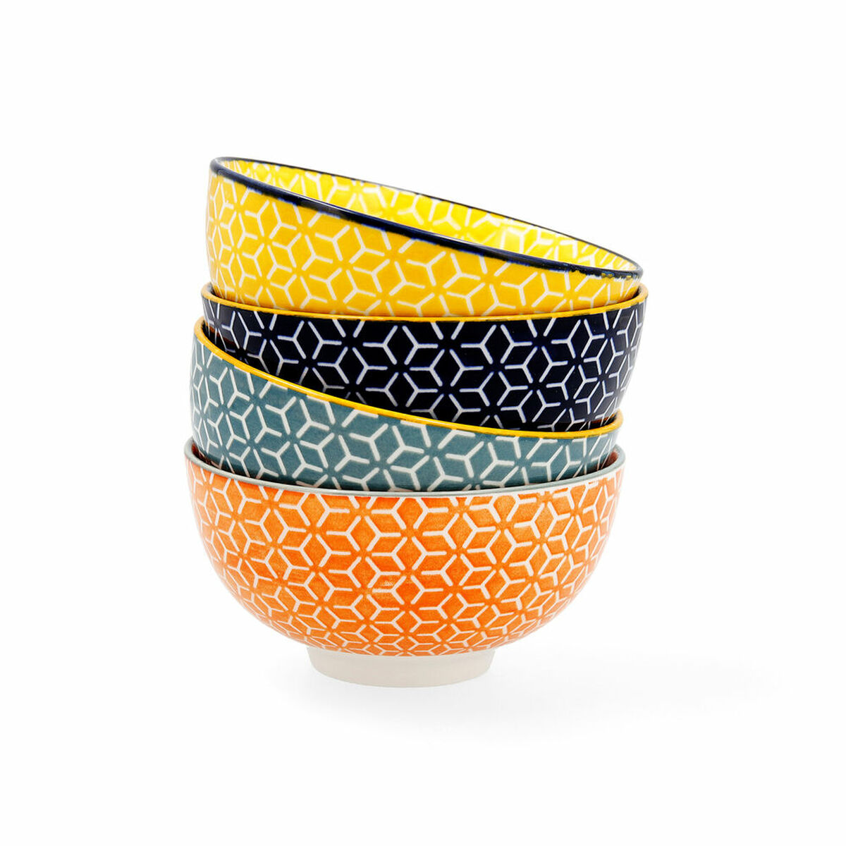 Skålset Quid Pippa Fördrink Keramik Multicolour (11 cm) (4 antal) - 3