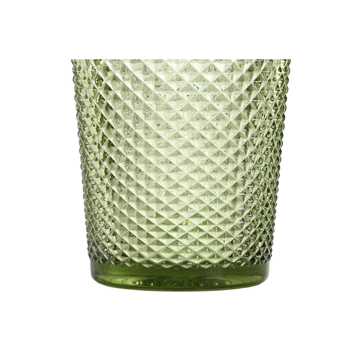 Glasset DKD Home Decor Grön Glas Med relief 240 ml (6 antal) - 2