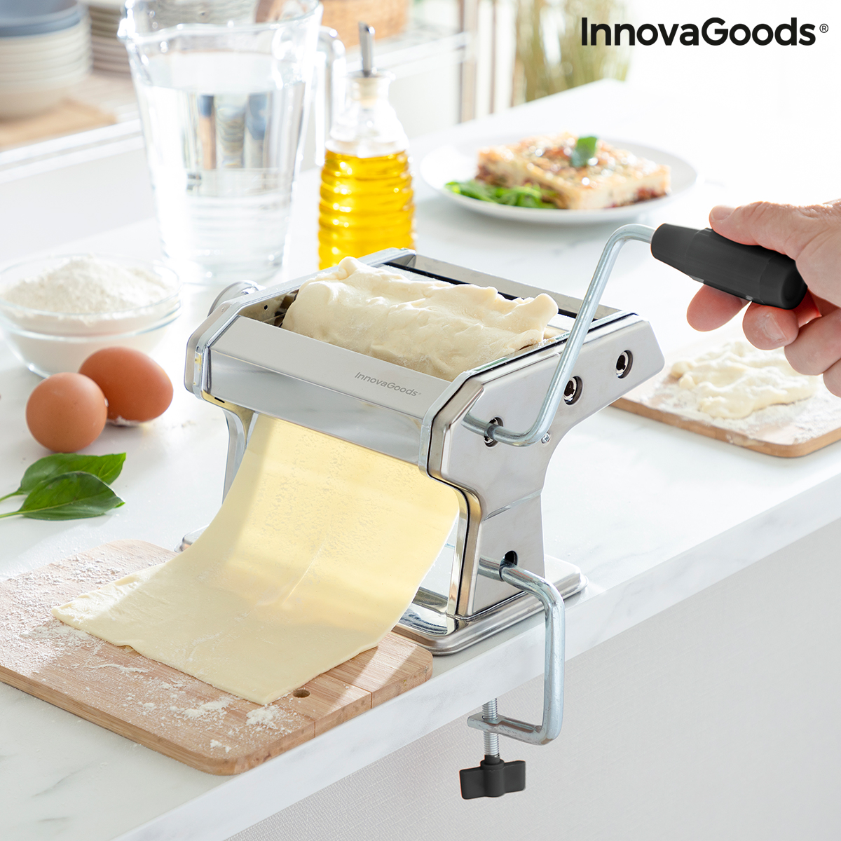 Maskin för att göra färsk pasta med recept InnovaGoods V0103359 (Renoverade B)
