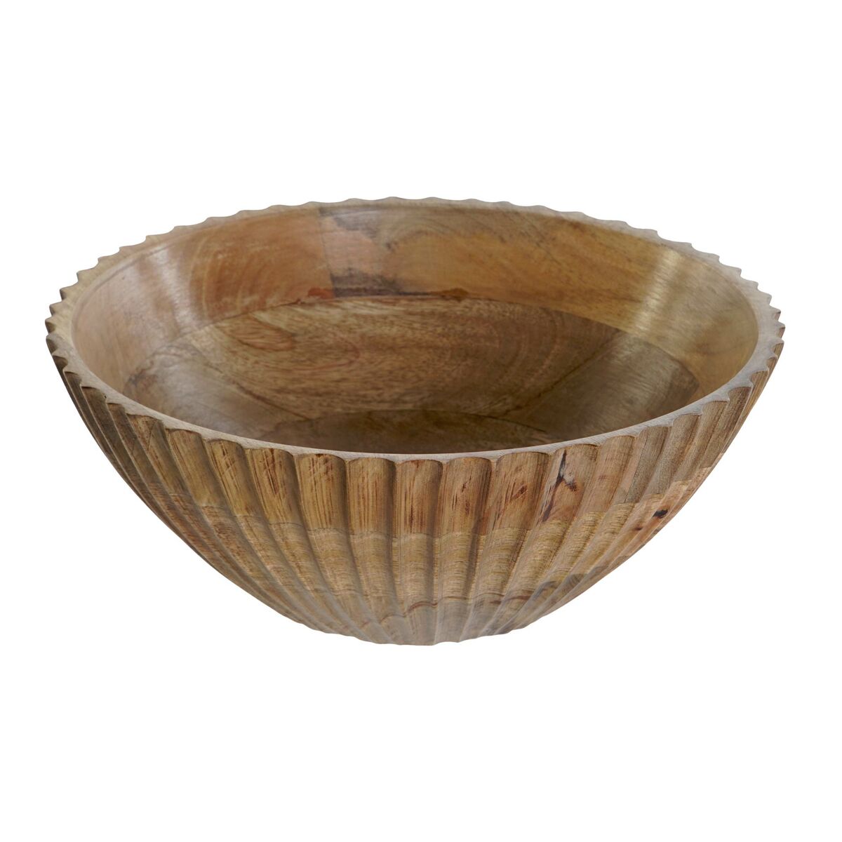 Salladsskål DKD Home Decor Naturell Mangoträ 30 x 30 x 12 cm