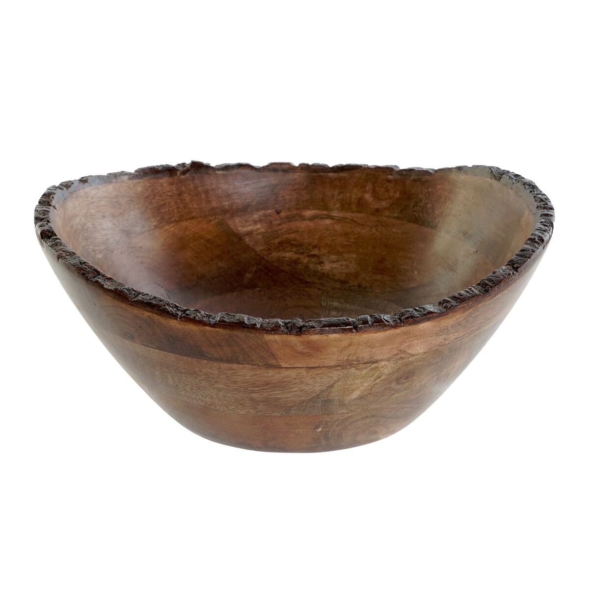 Salladsskål DKD Home Decor Mörkbrun Mangoträ 30 x 30 x 12 cm