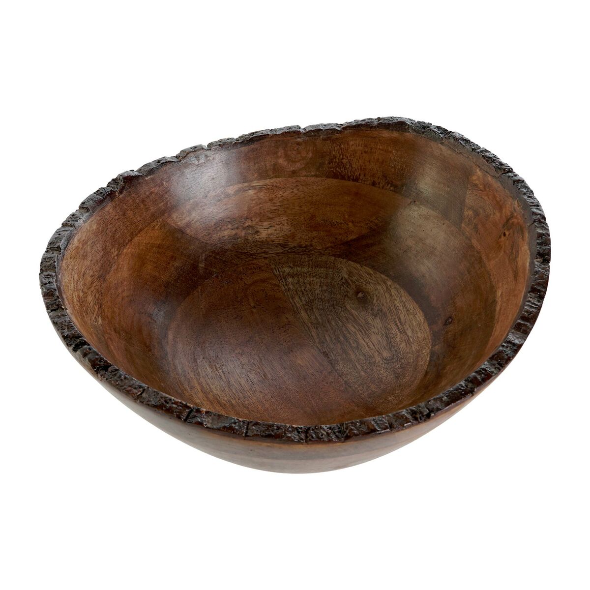 Salladsskål DKD Home Decor Mörkbrun Mangoträ 30 x 30 x 12 cm - 2