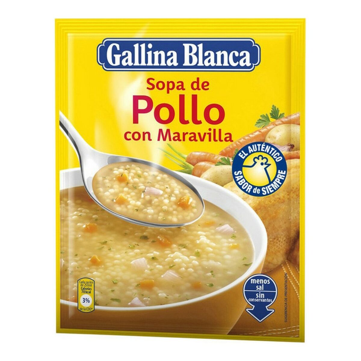 Soppa Gallina Blanca Maravilla Pollo (85 g) - 2