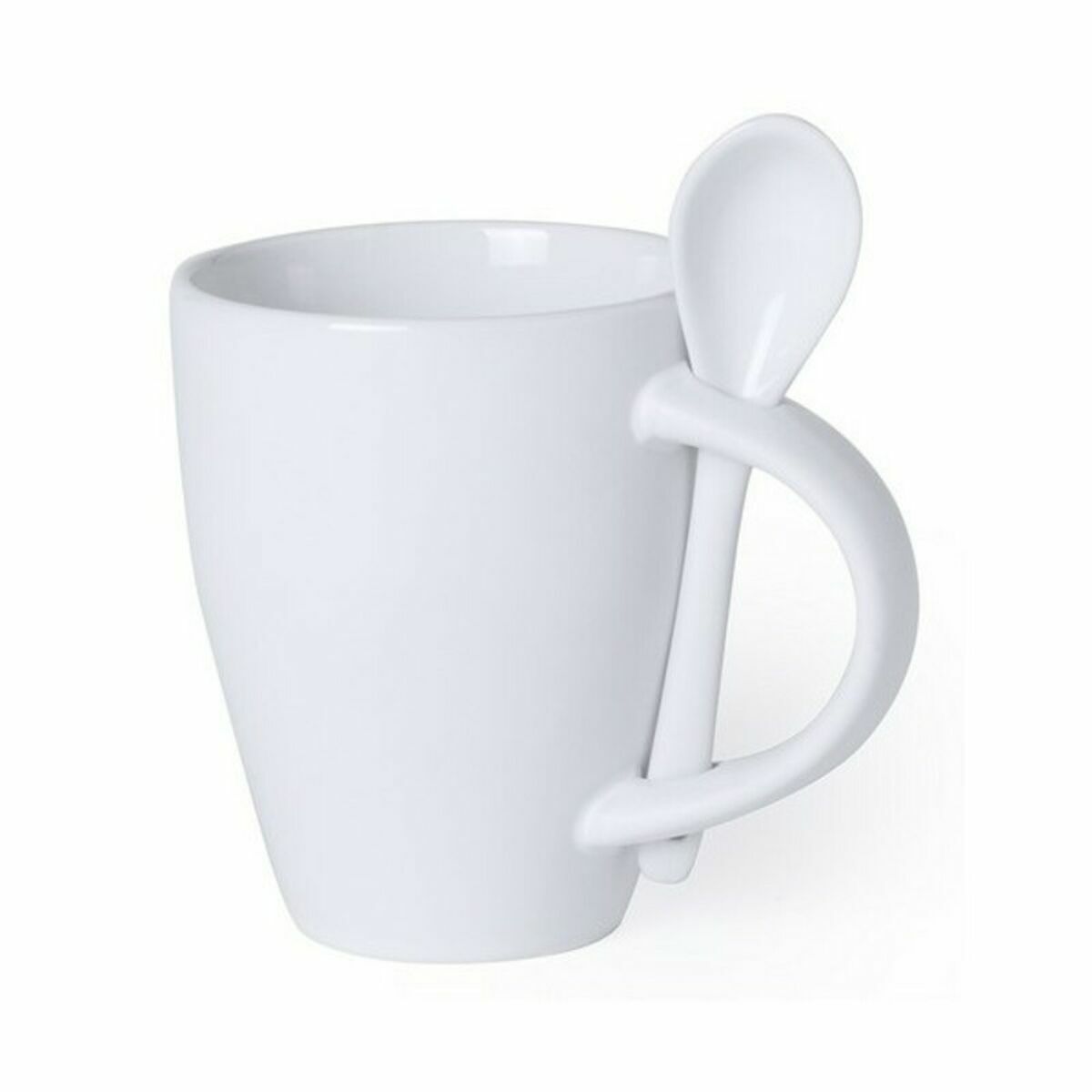 Mugg med Tesked Top Can Cap 145688 Vit (300 ml) (36 antal), Färg: Vit - 2