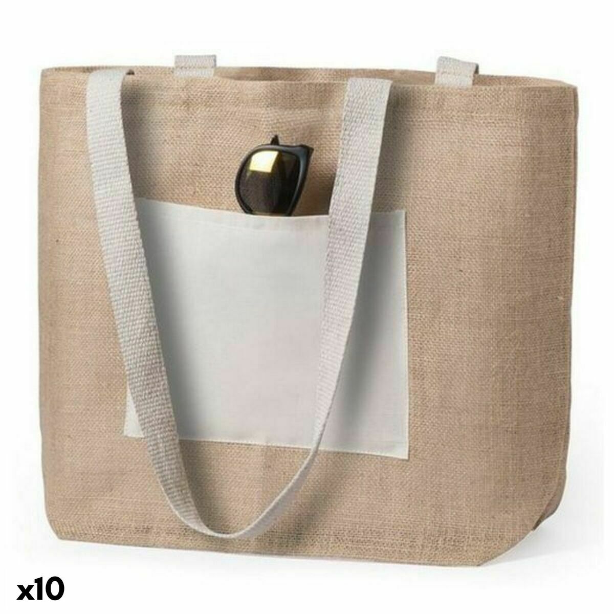 Påse i jute 145726 Jute (10 antal), Färg: Naturlig