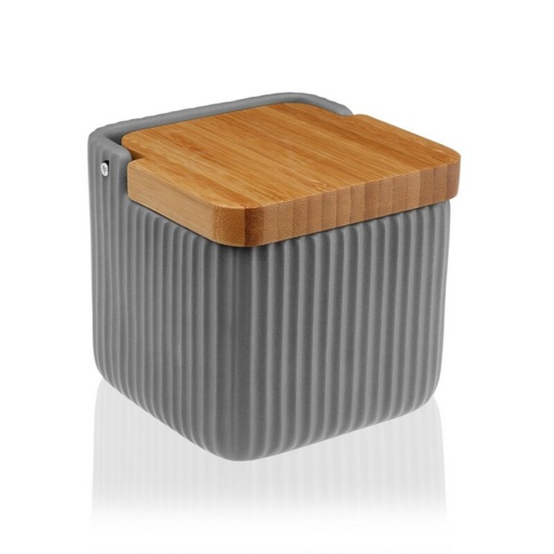 Saltkar med lock (11,5 x 11,5 x 11,5 cm), Färg: Vit - 4