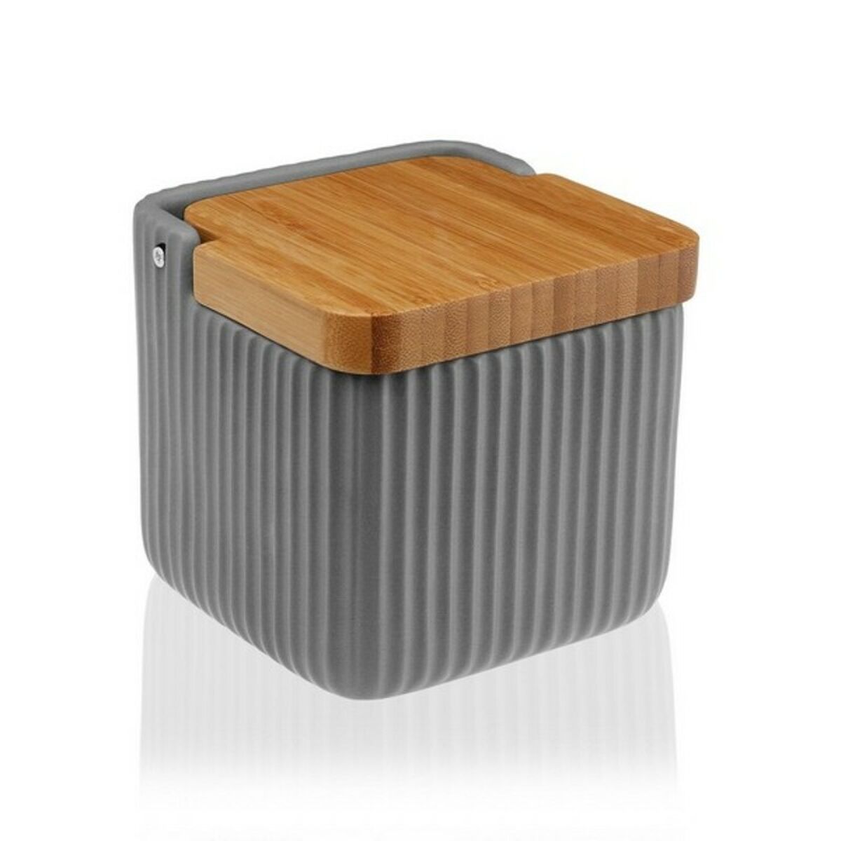 Saltkar med lock (11,5 x 11,5 x 11,5 cm), Färg: Grå - 5