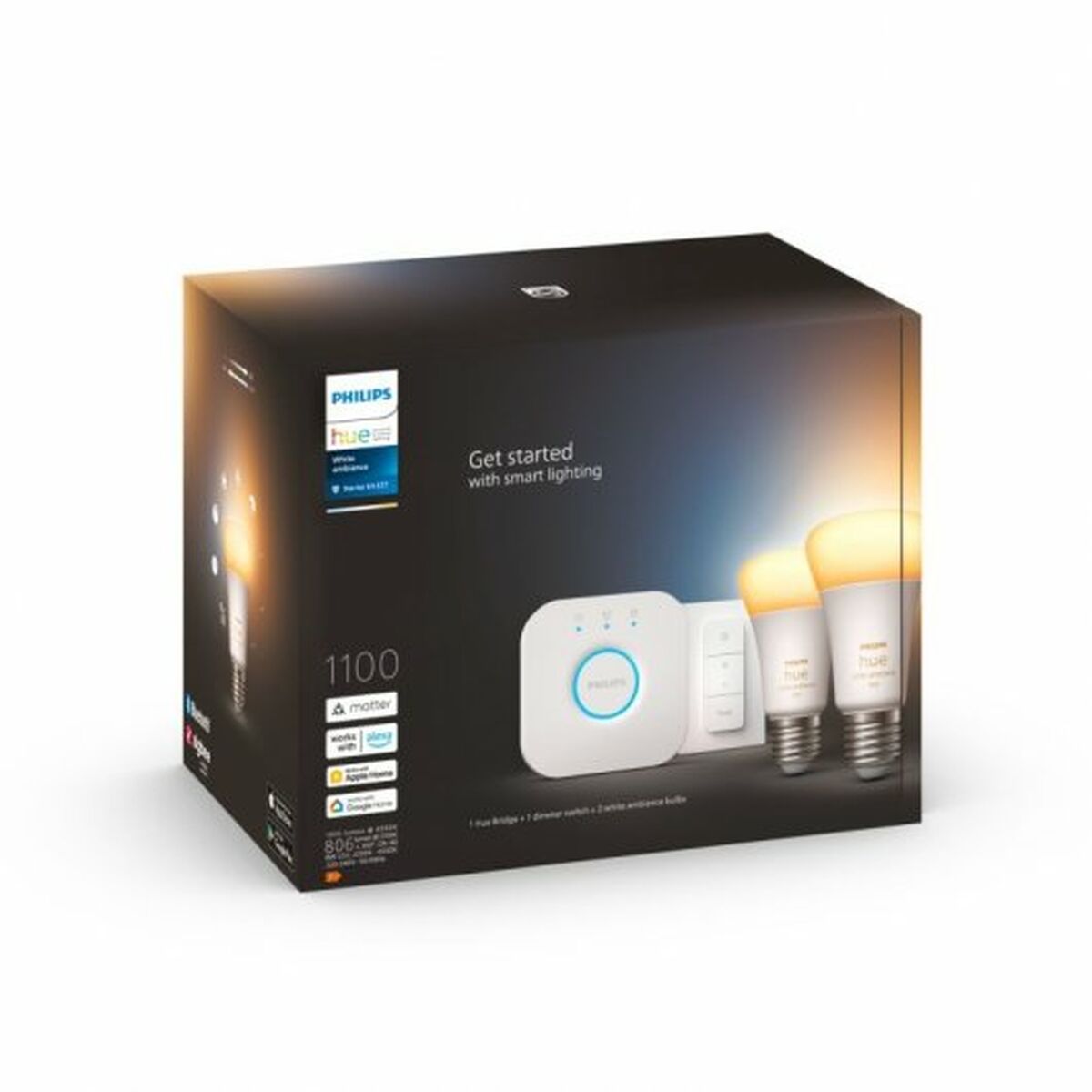 Smart-Lampa Philips Get Started 8 W E27 Vit F (2200K) (6500 K) - 2