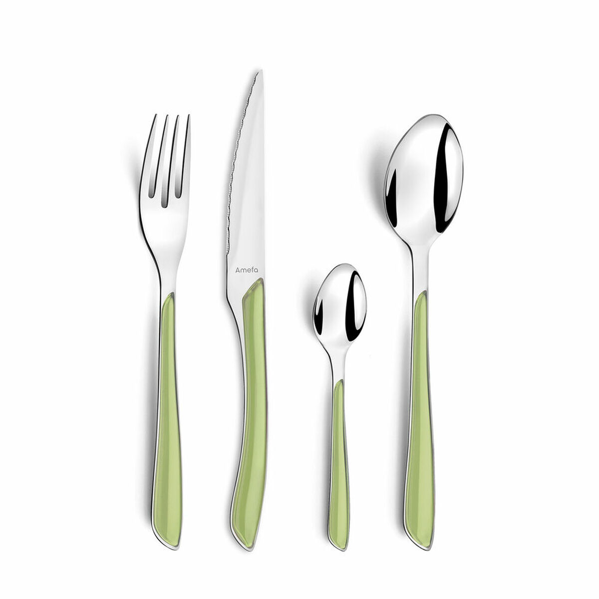 Bestick Amefa Eclat Grön Metall (24 pcs) - 3