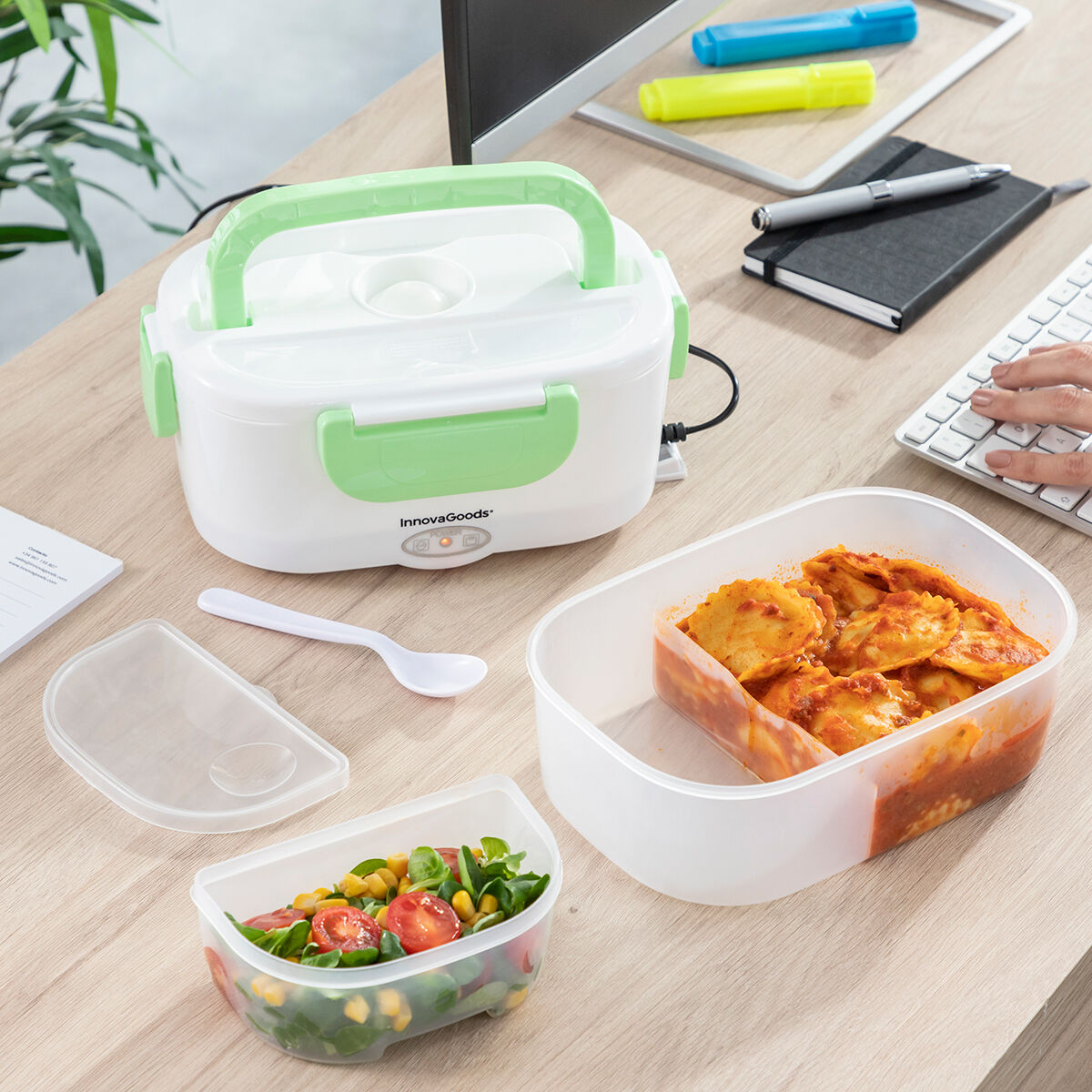 Elektrisk lunchbox Ofunch InnovaGoods Ofunch Vit polypropen Rektangulär (Renoverade B)