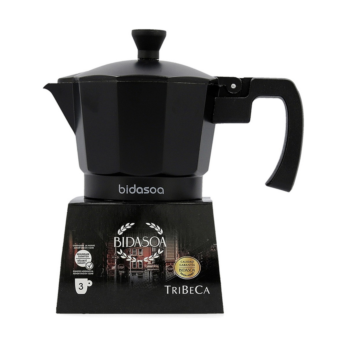 Italiensk Kaffepanna Bidasoa Tribeca Metall 3 Csészék - 2