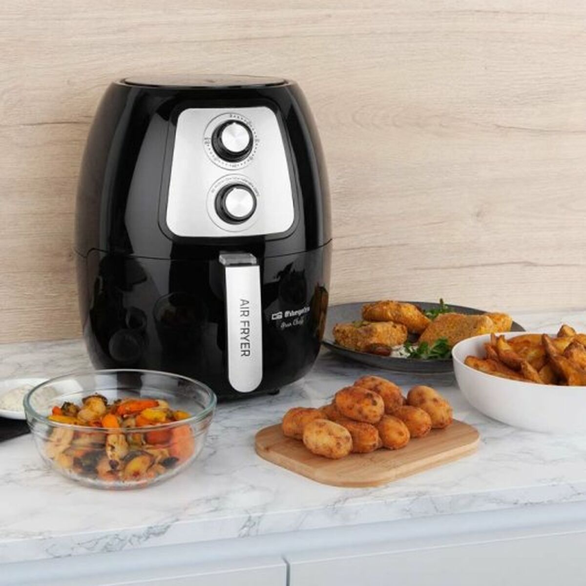 Oljefri Fritös Orbegozo FDR 60 Svart Multicolour 1500 W 1 L - 2