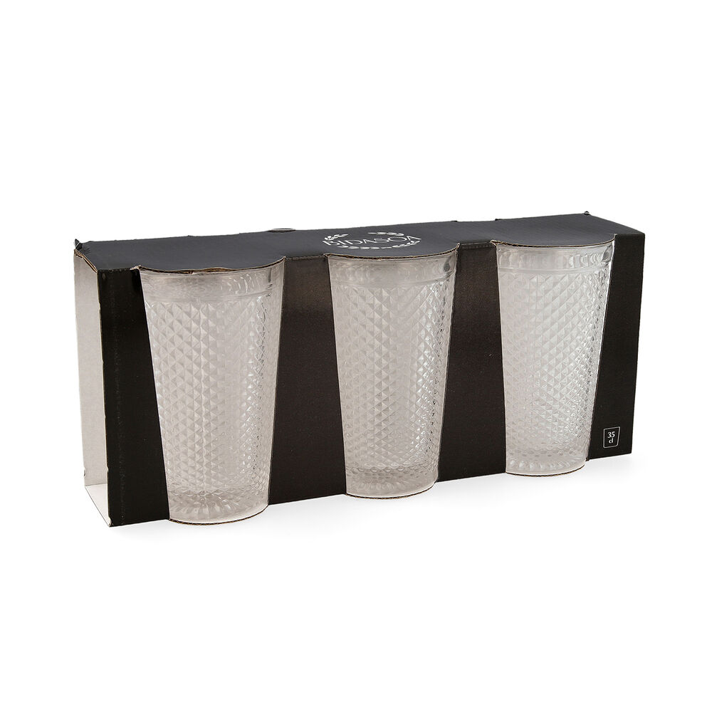 Glasset Bidasoa Onix Transparent Glas (350 ml) (3 antal)