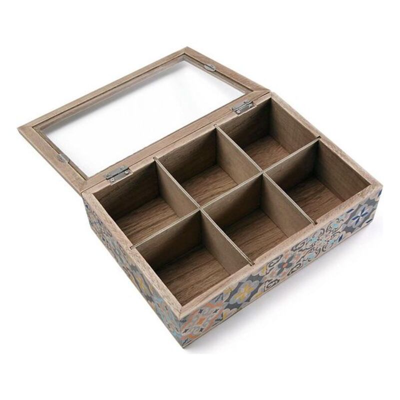 Låda för örtte Versa Trä 17 x 7 x 24 cm - 2