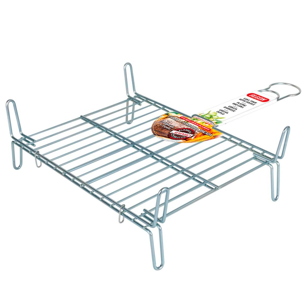 Grill BBQ Algon Double Silvrig Metall (Renoverade A)
