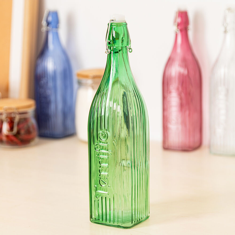 Flaska Quid Viba 1 L Grön Glas - 2