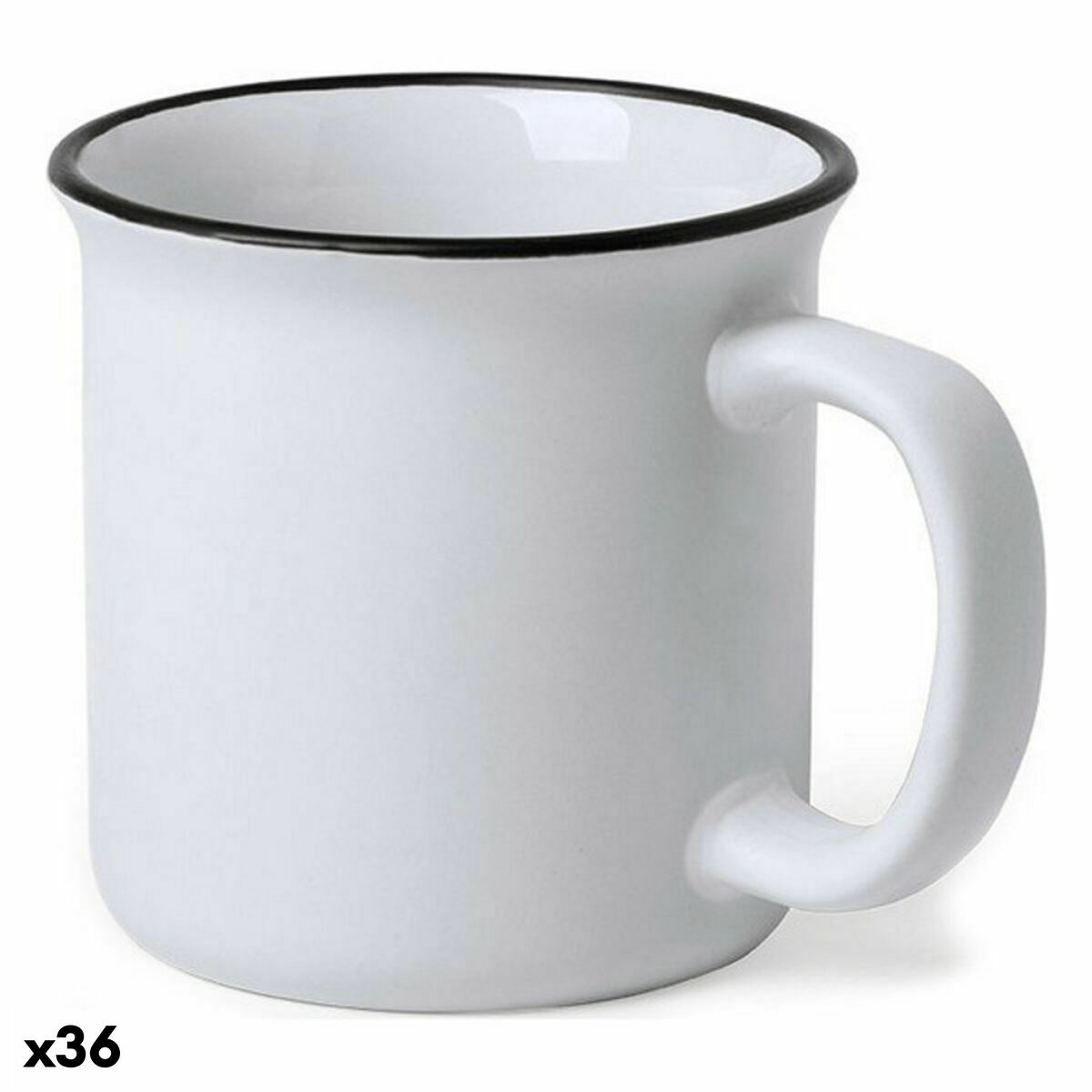 Vintage kopp Top Can Cap 146312 Vit (300 ml) (36 antal), Färg: Vit