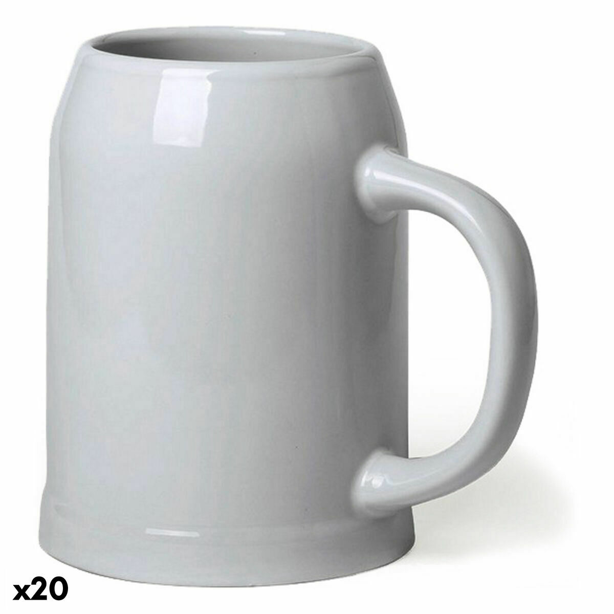 Mugg i keramik 146313 Vit (700 ml) (20 antal), Färg: Vit
