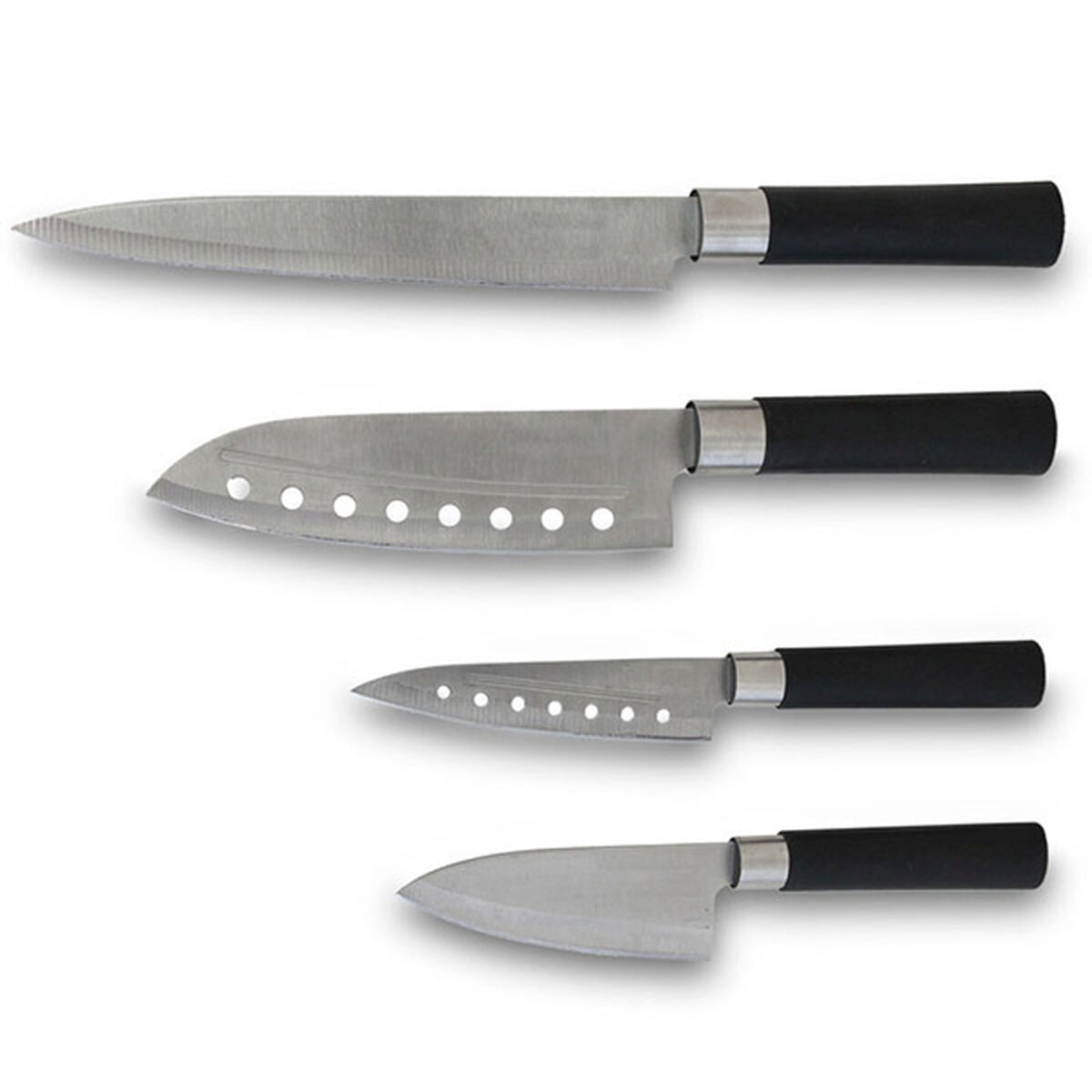 Knivset Cecotec Santoku Svart Rostfritt stål Kolfiber (4 pcs) - 17